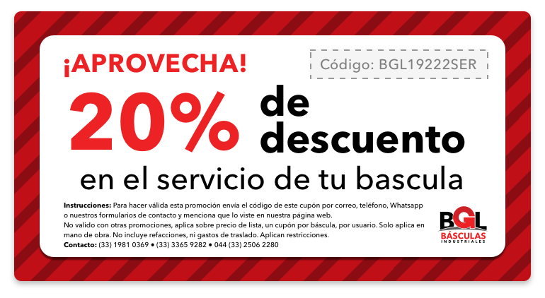 cupón básculas